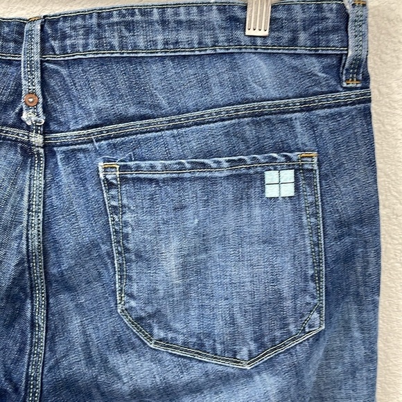 Salt Works Varick Street Low Straight Jeans Medium Wash Whiskered Sz 36x29 - Picture 4 of 10